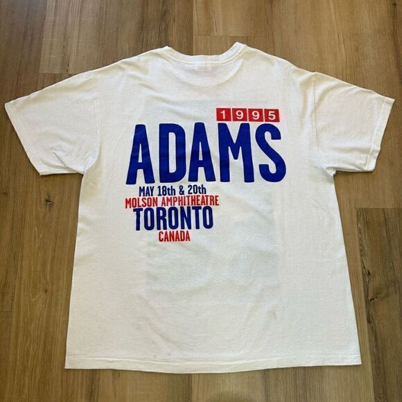 Vintage 1995 Bryan Adams Concert Graphic White T Shirt Size XL USA Single Stitch - Picture 4 of 6